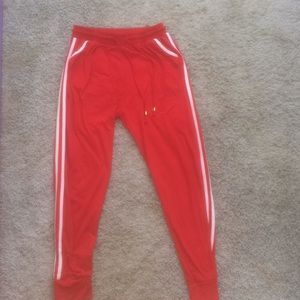 Red joggers/sweat pants
